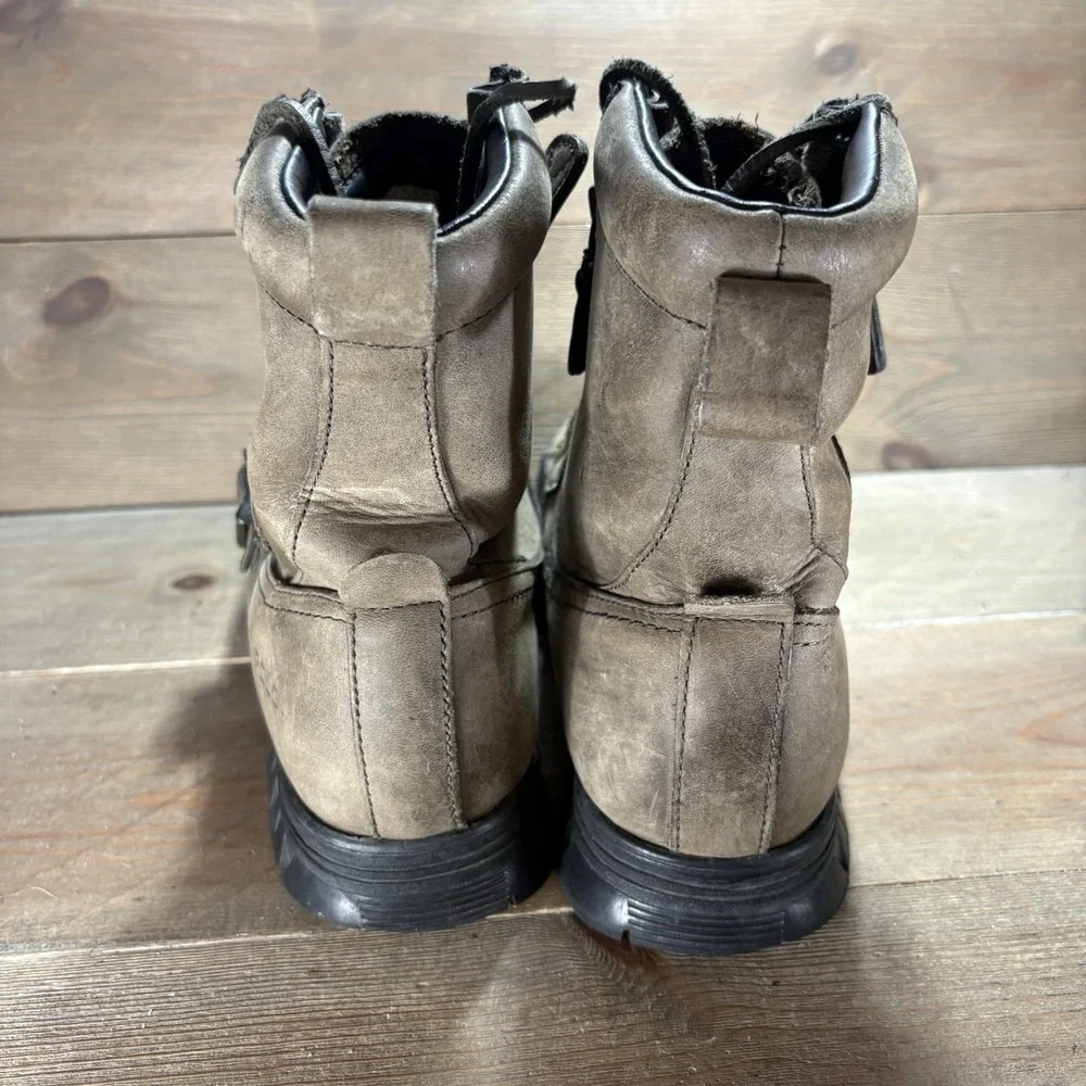 polo ralph lauren andres III mens size 9 shoes brown leather lace up combat boot